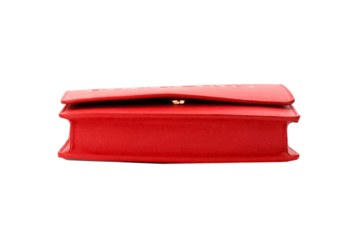 Hampshire Small Red Rogoshed Logo en cuir lisse en cuir crossbody