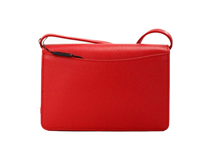 Hampshire Small Red Rogoshed Logo en cuir lisse en cuir crossbody