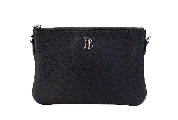 Peyton monogramme en cuir noir pochette crossbody sac sac à main