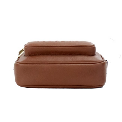 Small Bracked Tan Brown Enberon Camera Bandbody body