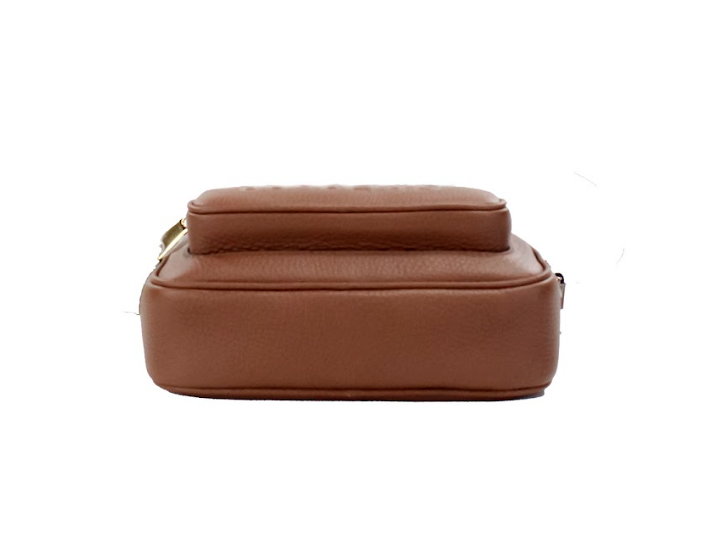 Small Bracked Tan Brown Enberon Camera Bandbody body