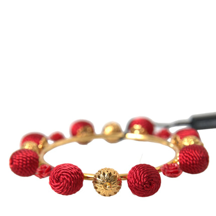 Gold Brass Red RUNWAY Sicilia Natale Roses Bracelet