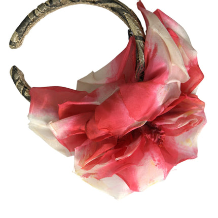 Multicolor bloemen applicatie zijde vrouwen hoofdband diadeem