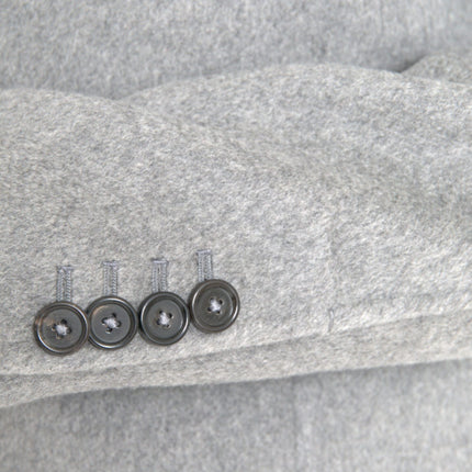 Chaqueta de cachemir de gabardina doble gris