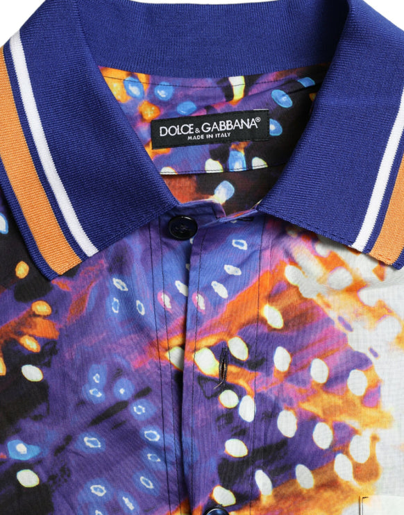 Camisa informal de algodón con estampado de luminarie multicolor