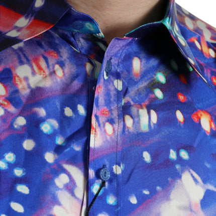 Camisa de martini de seda luminarie púrpura