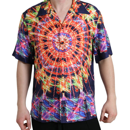 Camisa casual de seda luminarie multicolor