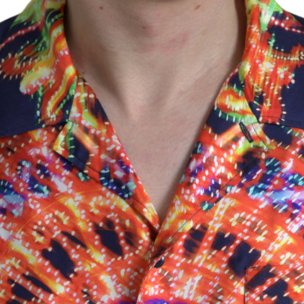 Camisa casual de seda luminarie multicolor