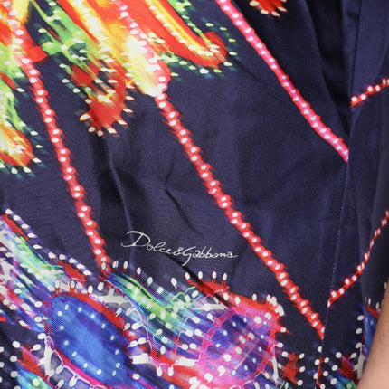 Camisa casual de seda luminarie multicolor