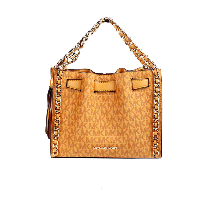 Mina Small Small Cider Signature PVC PVC Chain Inclay Crossbody Sac