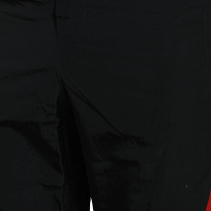 Pantalones de jogger de nylon de estampado de leopardo rojo negro