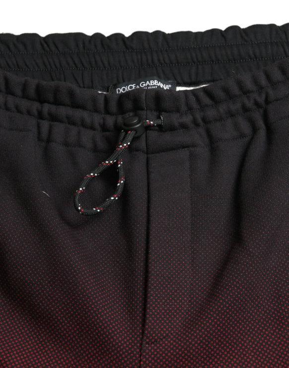 Pantaloncini di bermuda in cotone con stampa leopardata rossa