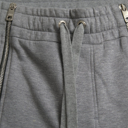 Jogger de algodón gris pantalones de chándal flaco