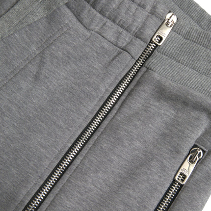 Jogger de algodón gris pantalones de chándal flaco