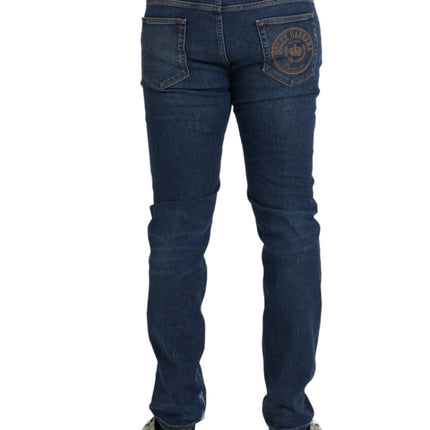 Blue Slim Fit Cotton Skinny Men Denim Jeans