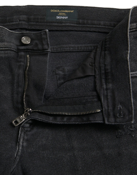 Jeans del algodón de algodón gris.