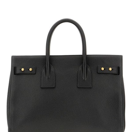 Black Calf Leather Sac De Jour Handbag