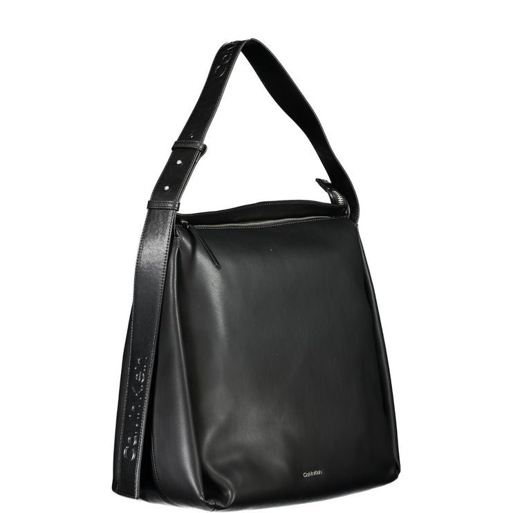 Black Polyester Handbag