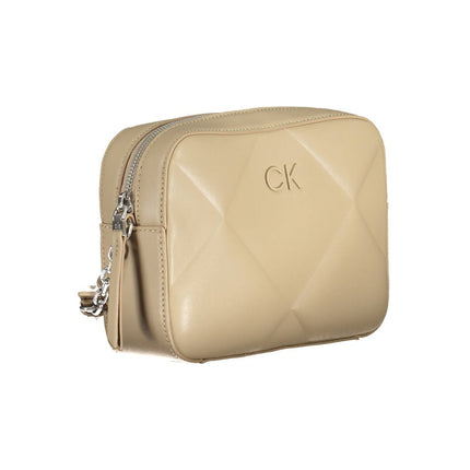 Beige Polyester Handbag