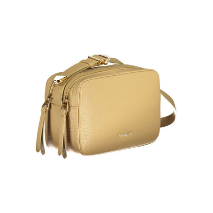 Bolso de piel beige