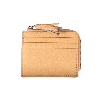 Cartera de piel naranja