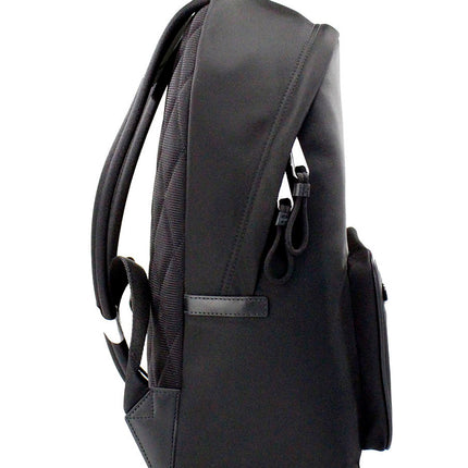 Abbeydale Branded Stamp Black Nylon Backpack Shoulder Bookbag