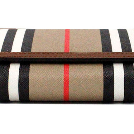 Hannah Icon Stripe Archive Tan E-canvas Portefeuille en cuir