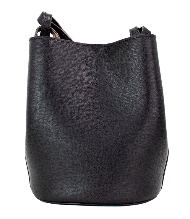 Lorne Small Black Haymarket Check Gaillé Bodet à main en cuir Pebble Purse