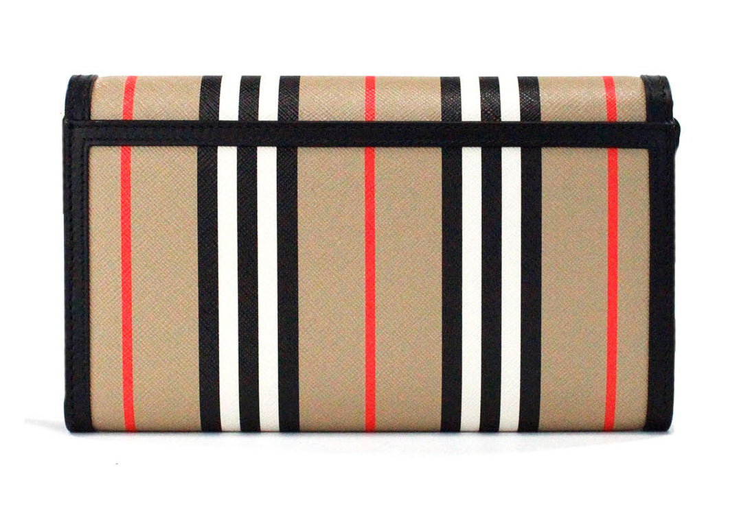 Hannah Icon Stripe Archive Black E-Canvas Le cuir Portefeuille Crossbody Body