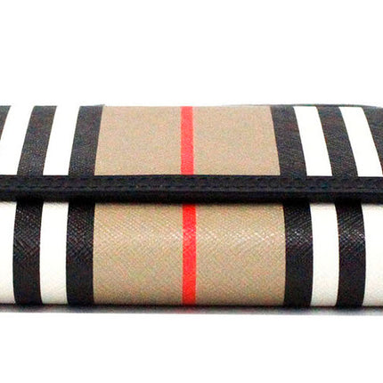 Hannah Icon Stripe Archive Black E-Canvas Le cuir Portefeuille Crossbody Body