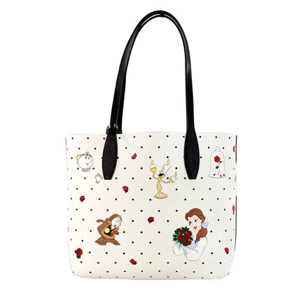 Disney Beauty and the Beast Small Leather Reversible Tote Handsbag