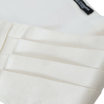 White Men Wide Waist Silk Belt Cummerbund