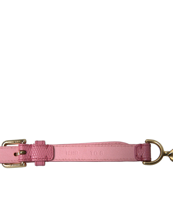 Chaîne de cristal en cuir rose ceinture ornée