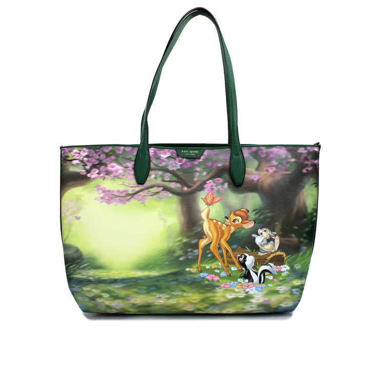 Disney Sutton Bambi Gecoate Canvas Schouder Tote Handtas Purse