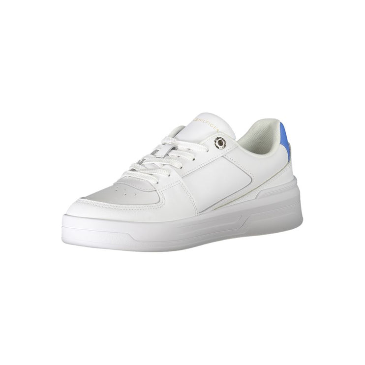 White Polyester Sneaker