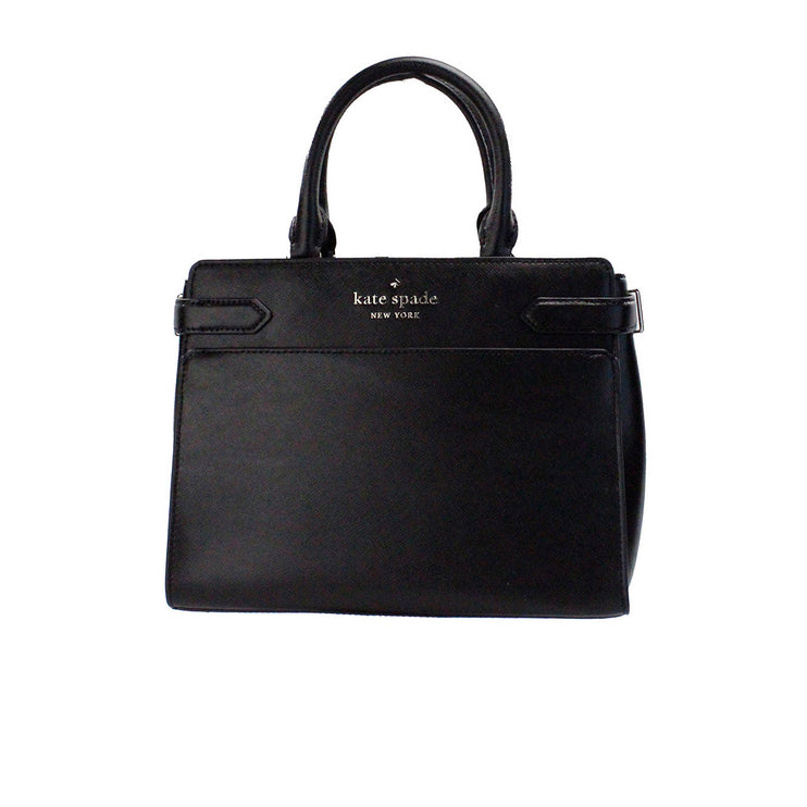 Sac à main de sac à main à bandoulière STACI BLACK SAFFIANO MIDE BLACK