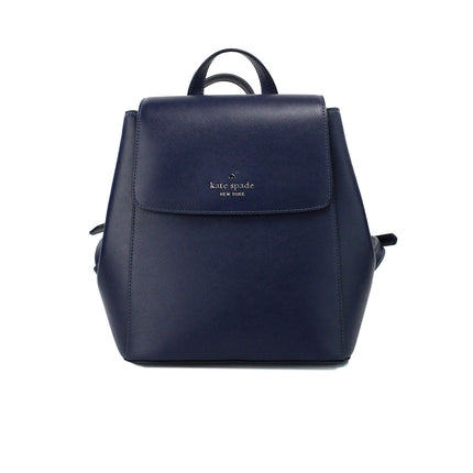 Madison Navy Saffiano Leren Medium Flap Schouder Rugtas