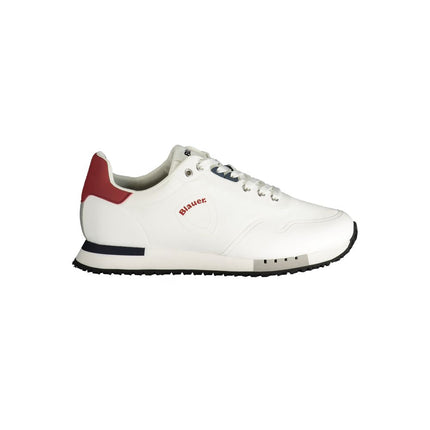 Witte polyester sneaker