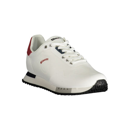 Witte polyester sneaker