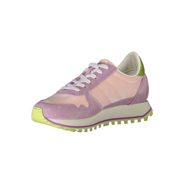 Sneaker in poliestere rosa