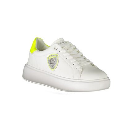 Witte polyester sneaker