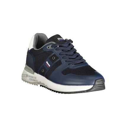 Blauwe polyester sneaker