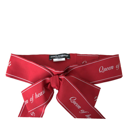 Ceinture de reine des coeurs en polyester rouge