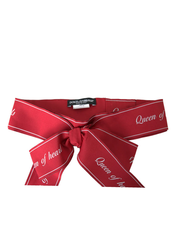 Ceinture de reine des coeurs en polyester rouge