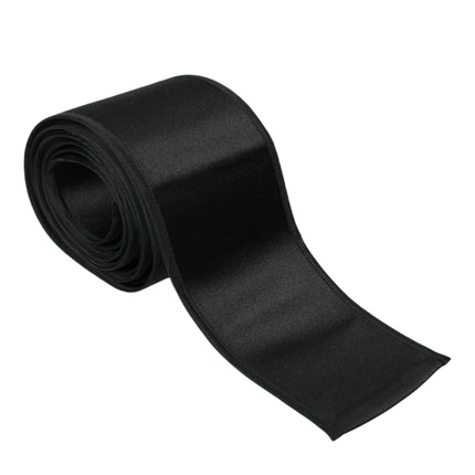 Ceinture de taille en satin de soie noire