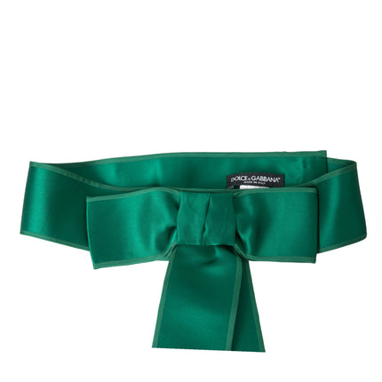 Ceinture de taille en satin de soie verte