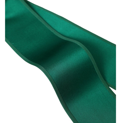 Ceinture de taille en satin de soie verte