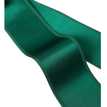 Ceinture de taille en satin de soie verte