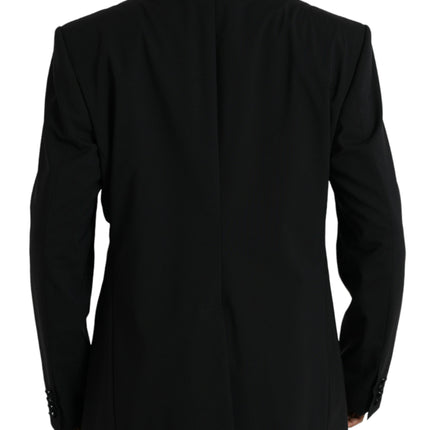 Black Sicilia Blazer à manteau à poitrine simple