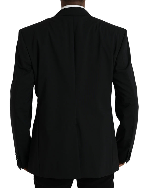 Black Sicilia Blazer à manteau à poitrine simple